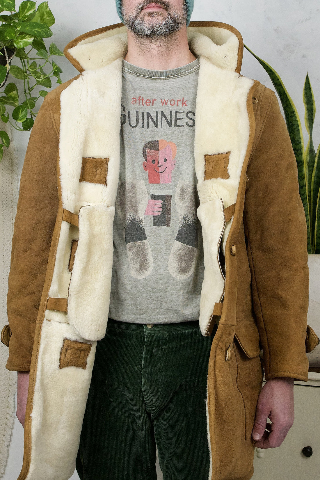 Vintage Sheepskin Shearling Duffle Coat-closiTherapi | vinTage
