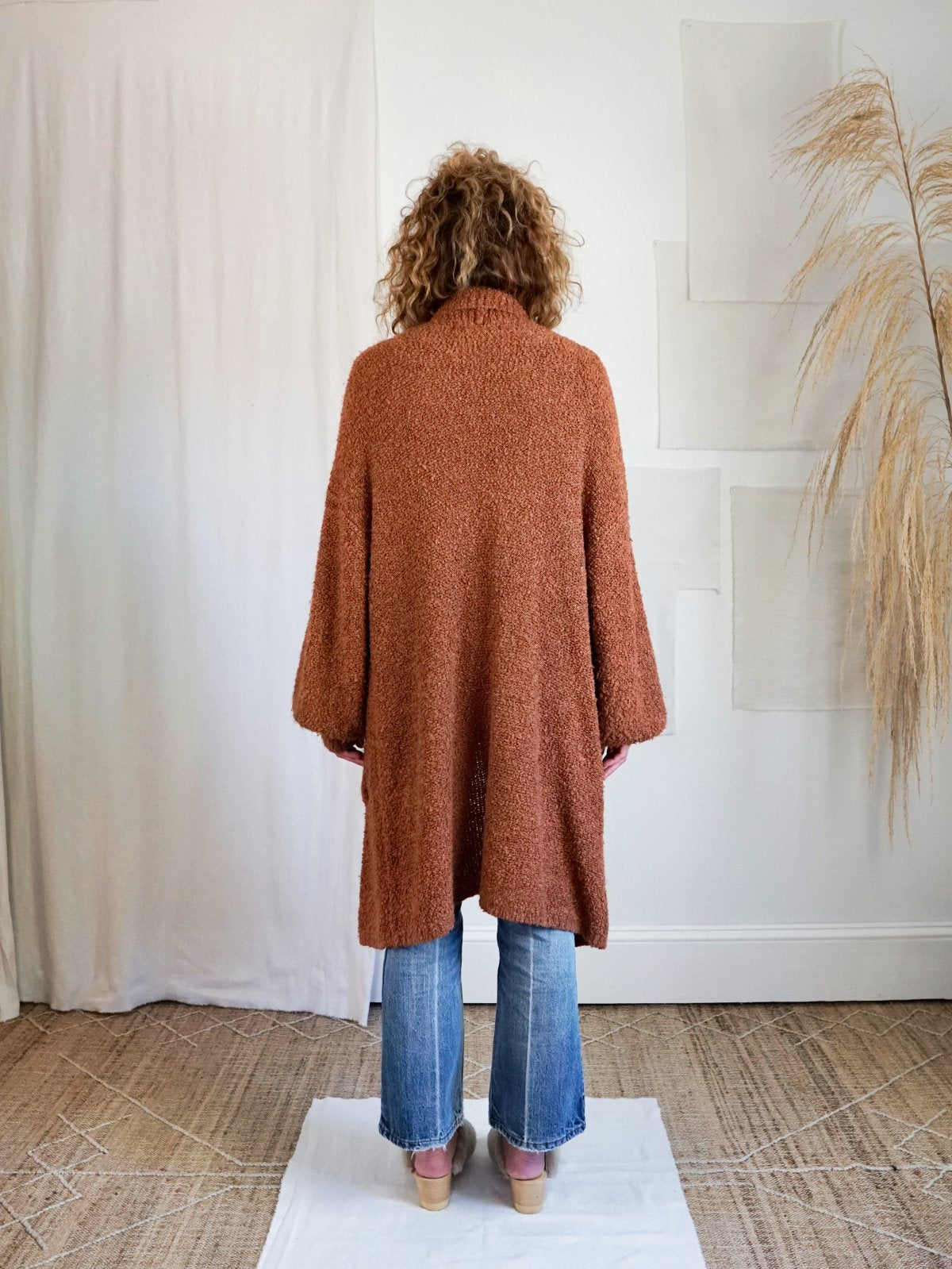 Vintage Sienna Boucle Long Sweater Coat-closiTherapi | vinTage