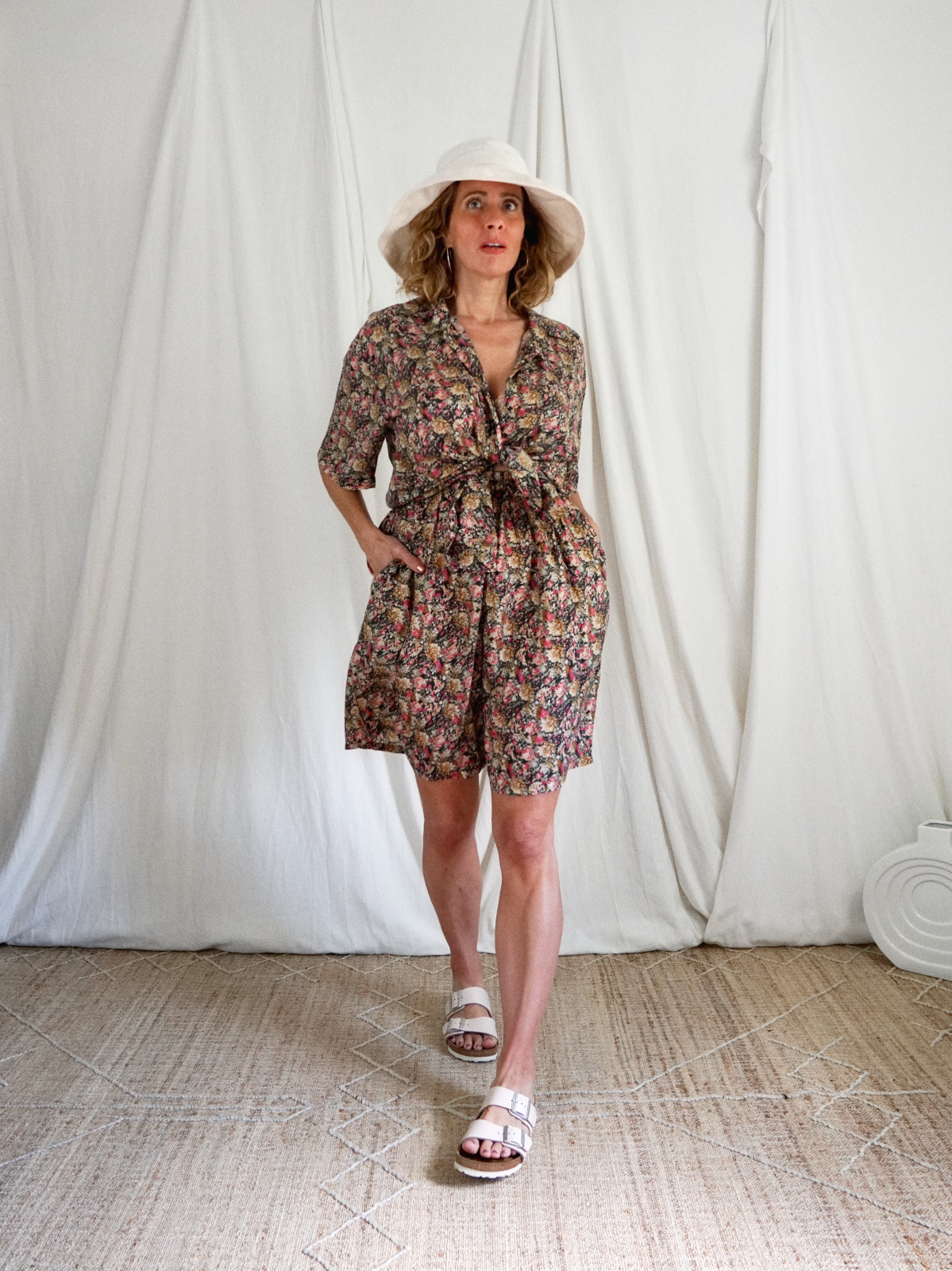 Vintage Silk Floral Short Set-closiTherapi | vinTage