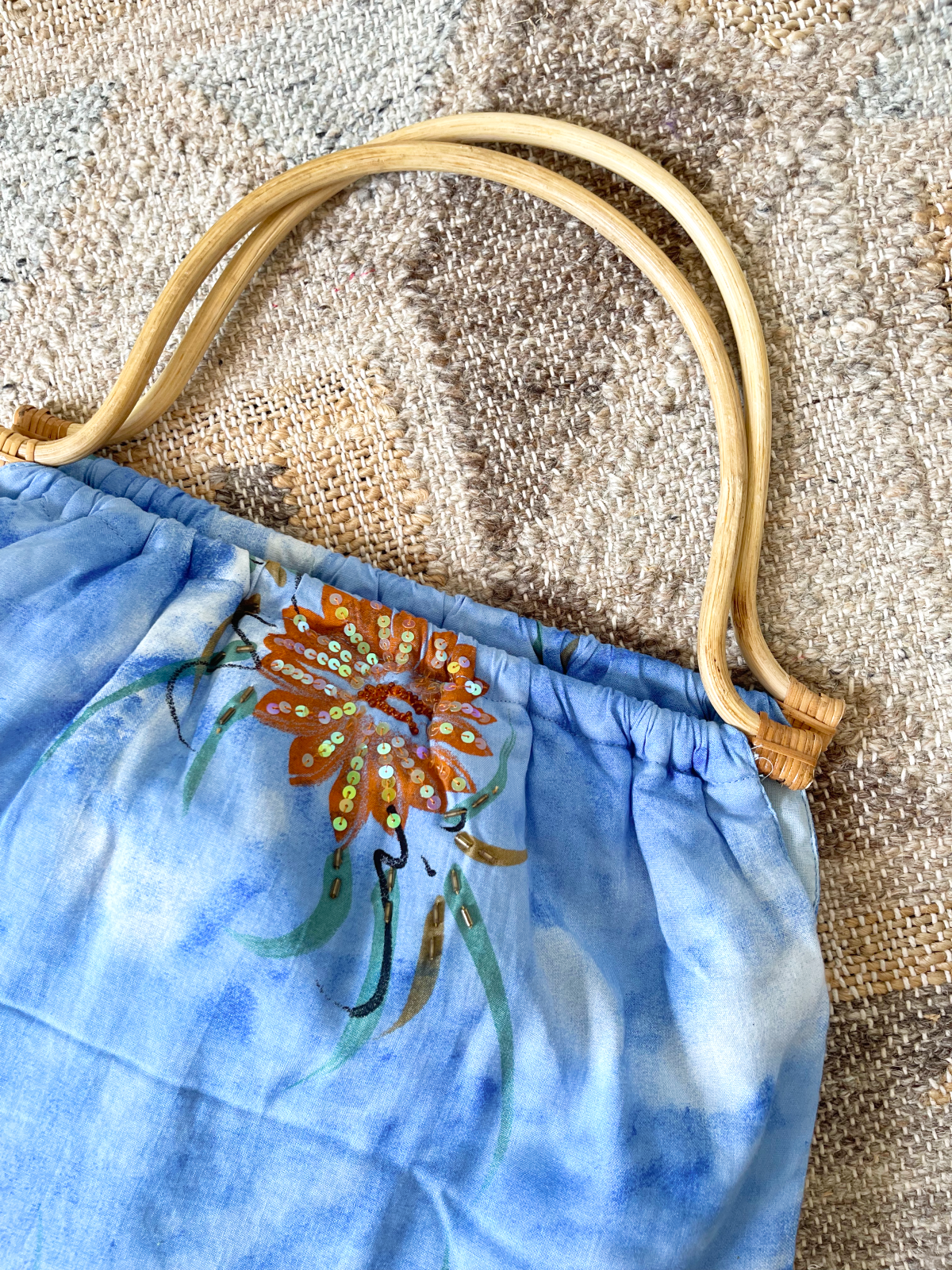 Vintage Sky Blue Cloud Bag-closiTherapi | vinTage