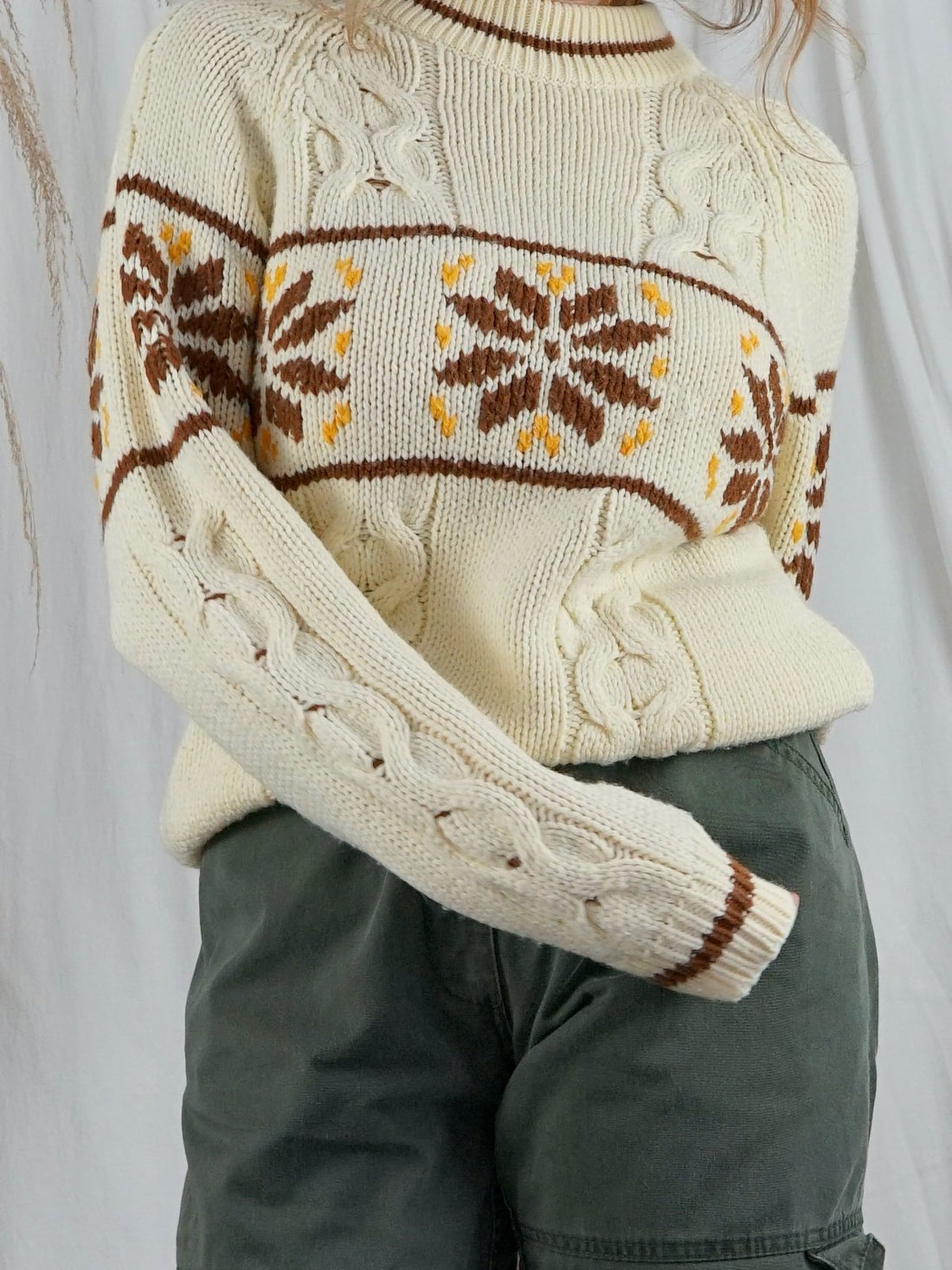 Vintage Snowflake Ski Lodge Sweater-closiTherapi | vinTage