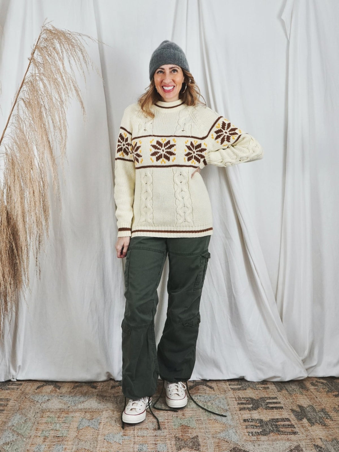 Vintage Snowflake Ski Lodge Sweater-closiTherapi | vinTage