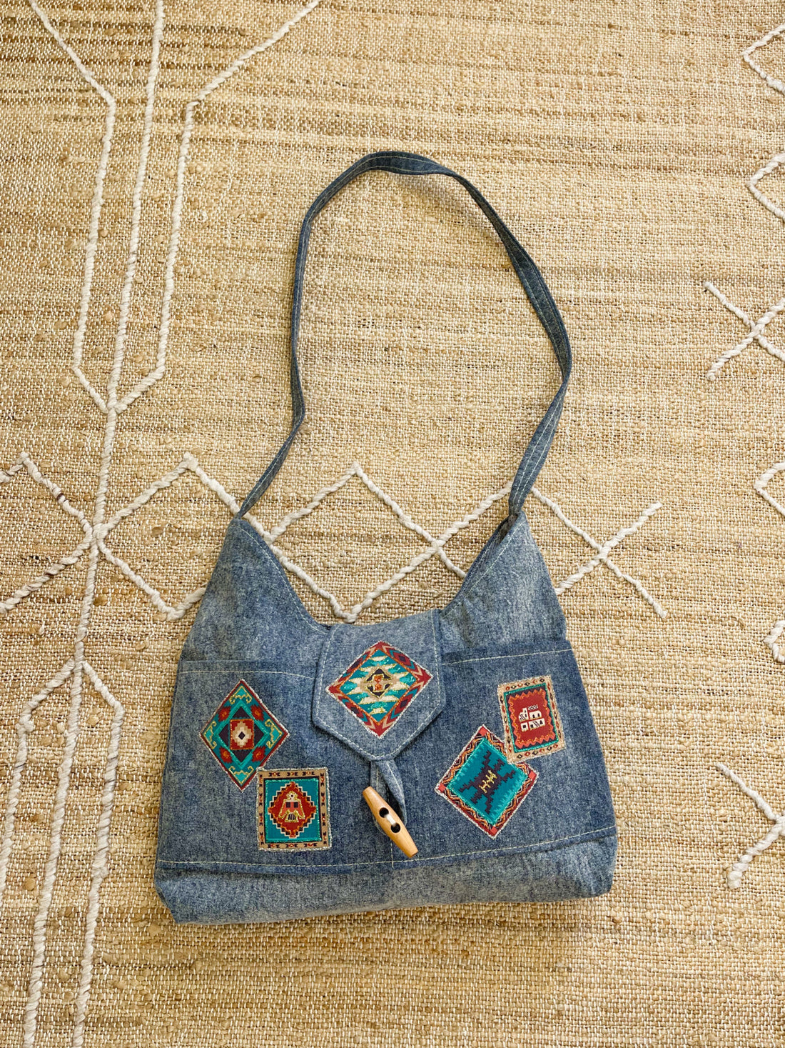 Vintage Southwestern Denim Bag-closiTherapi | vinTage