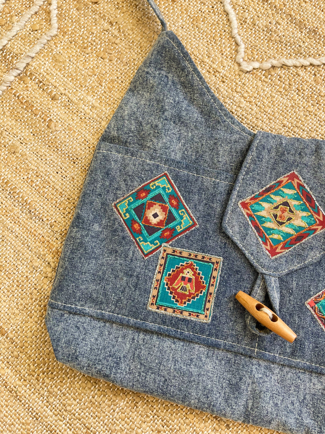 Vintage Southwestern Denim Bag-closiTherapi | vinTage