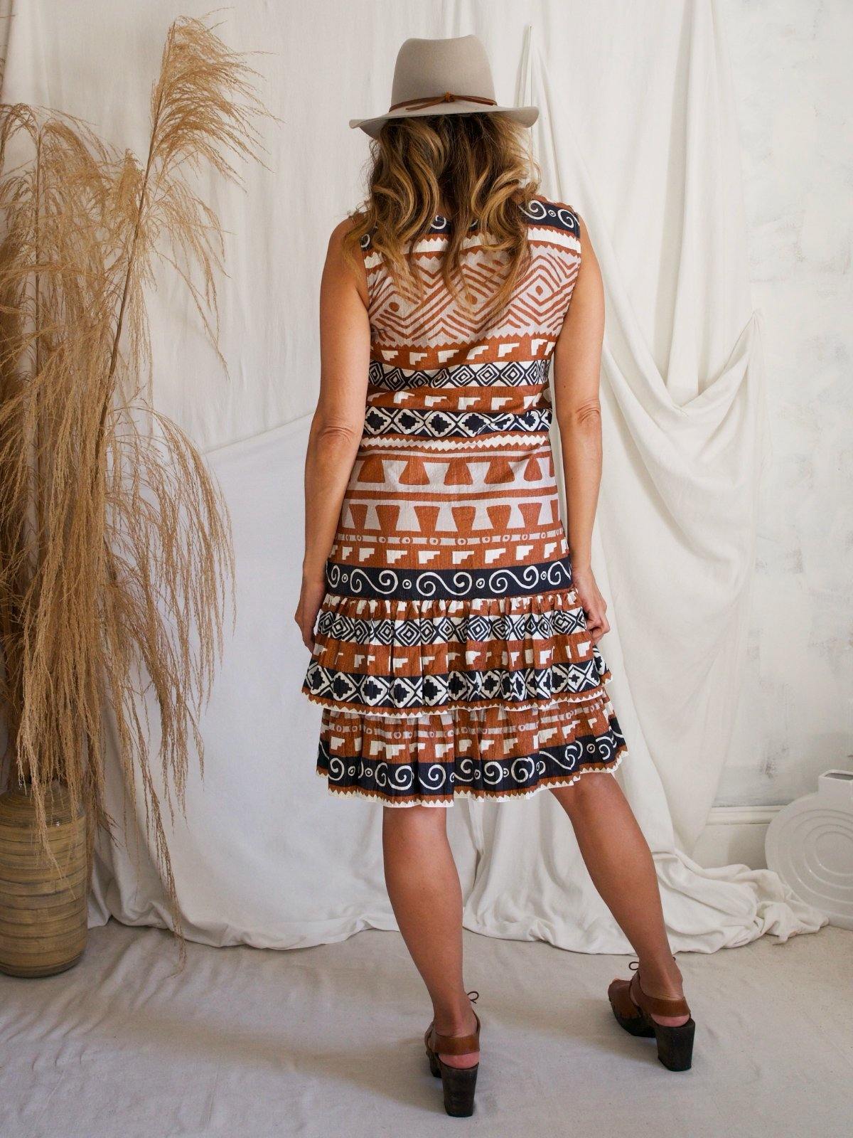Vintage Southwestern Ruffle Dress – therapi