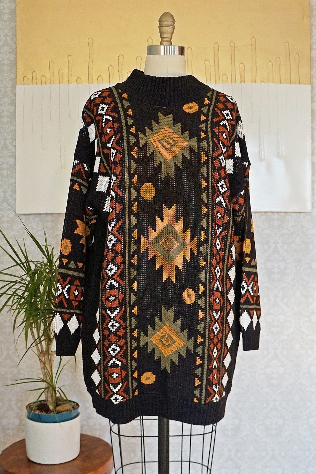 Vintage Southwestern Tunic Sweater-closiTherapi | vinTage