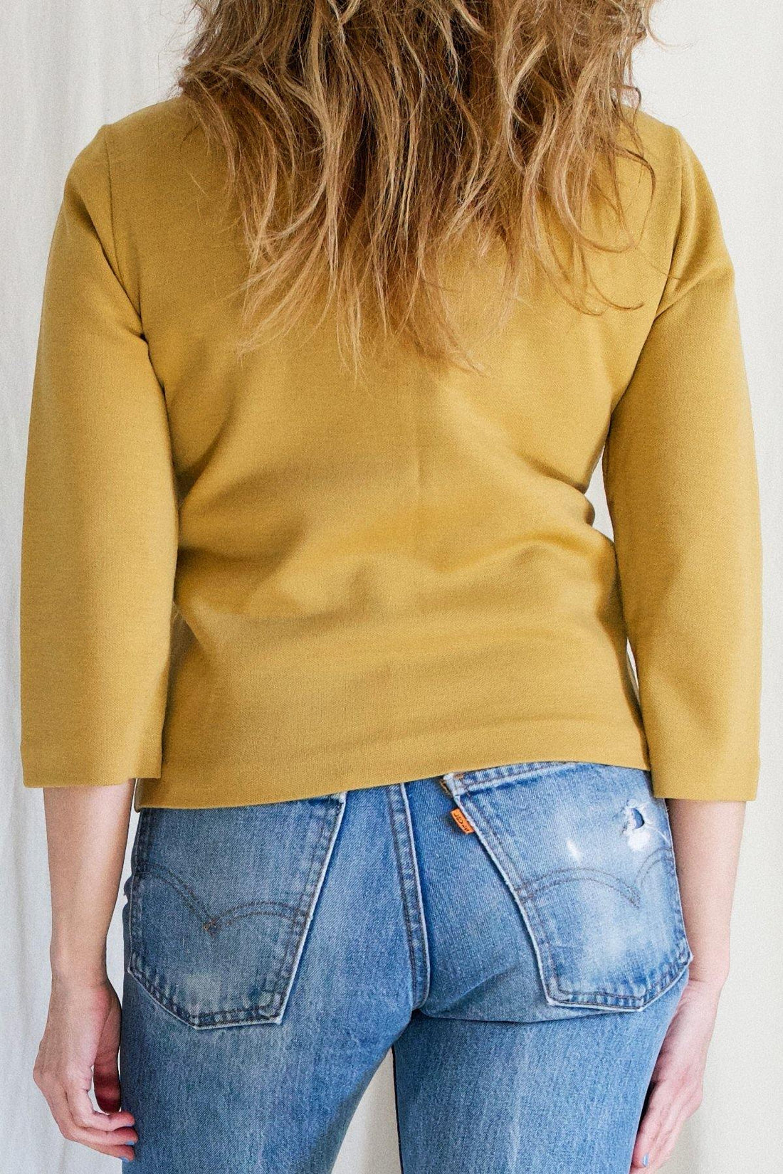 Vintage Spicy Turmeric Italian Suede Jacket-closiTherapi | vinTage