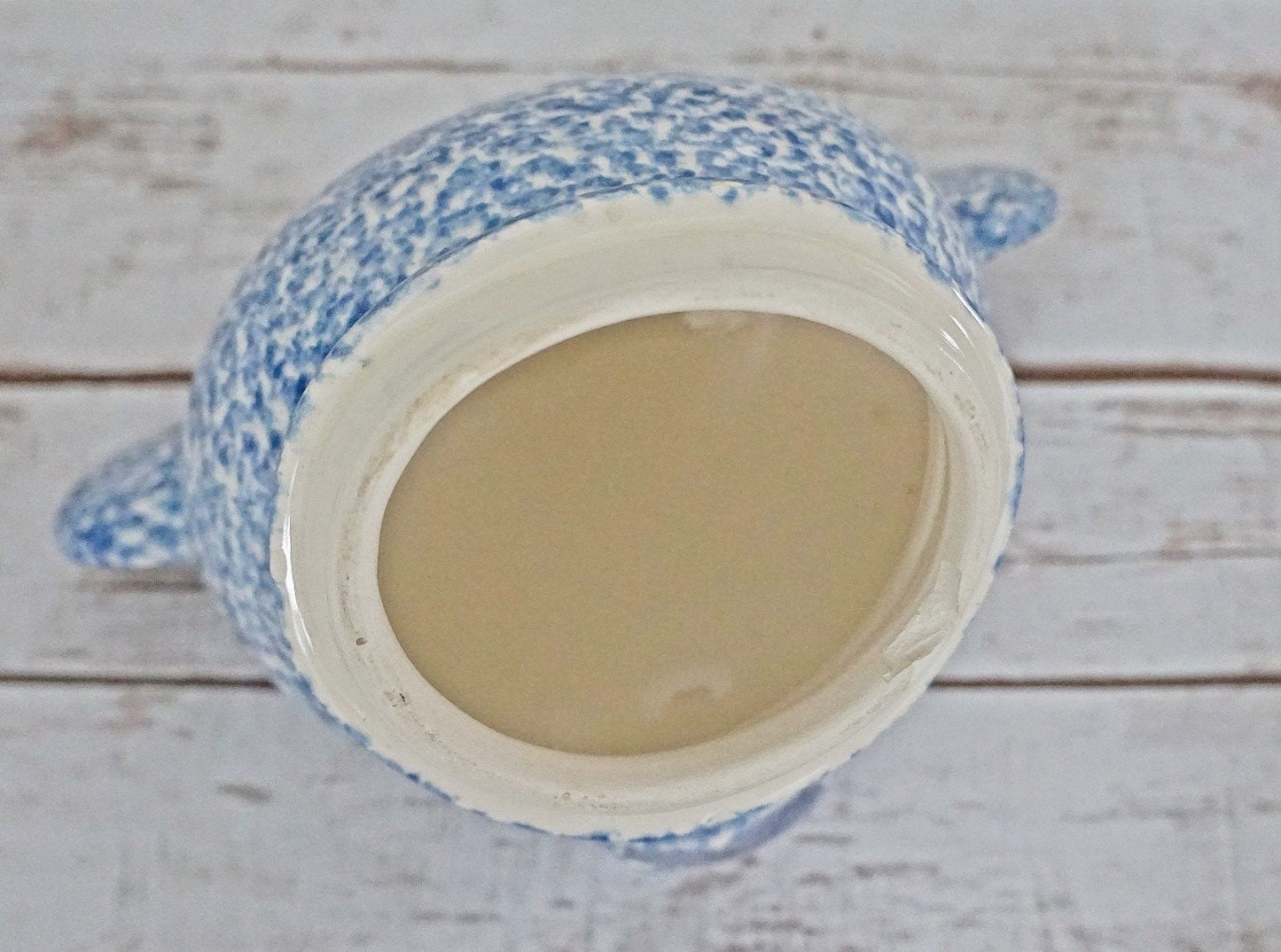 Vintage Spongeware Teddy Bear Cookie Jar-closiTherapi | vinTage