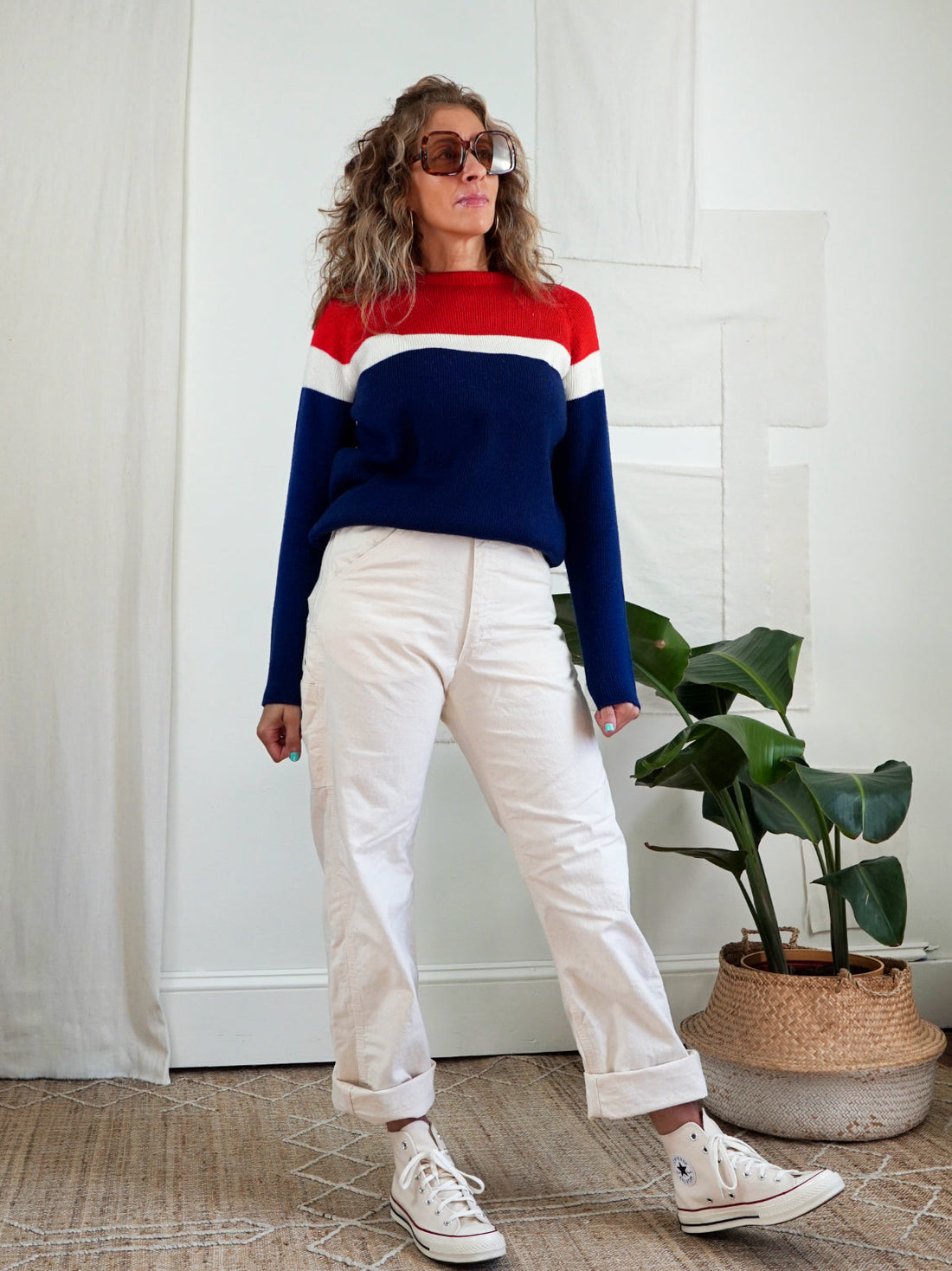 Vintage Sporty Stripe Sweater-closiTherapi | vinTage