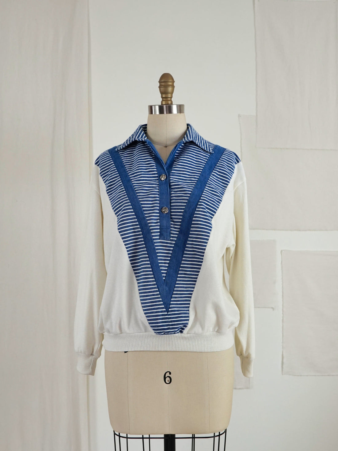 Vintage Stripe Chevron Henley Top-closiTherapi | vinTage