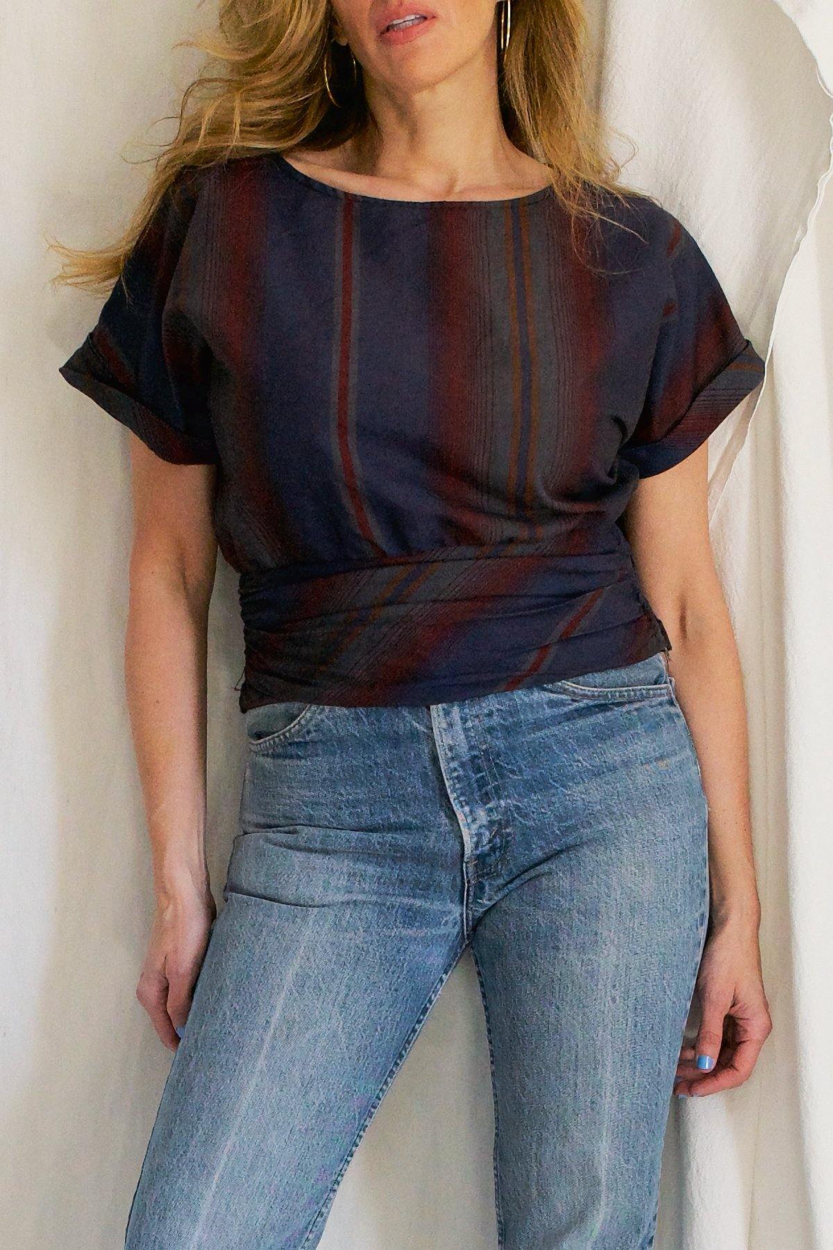 Vintage Subtle Stripe Crop Top-closiTherapi | vinTage