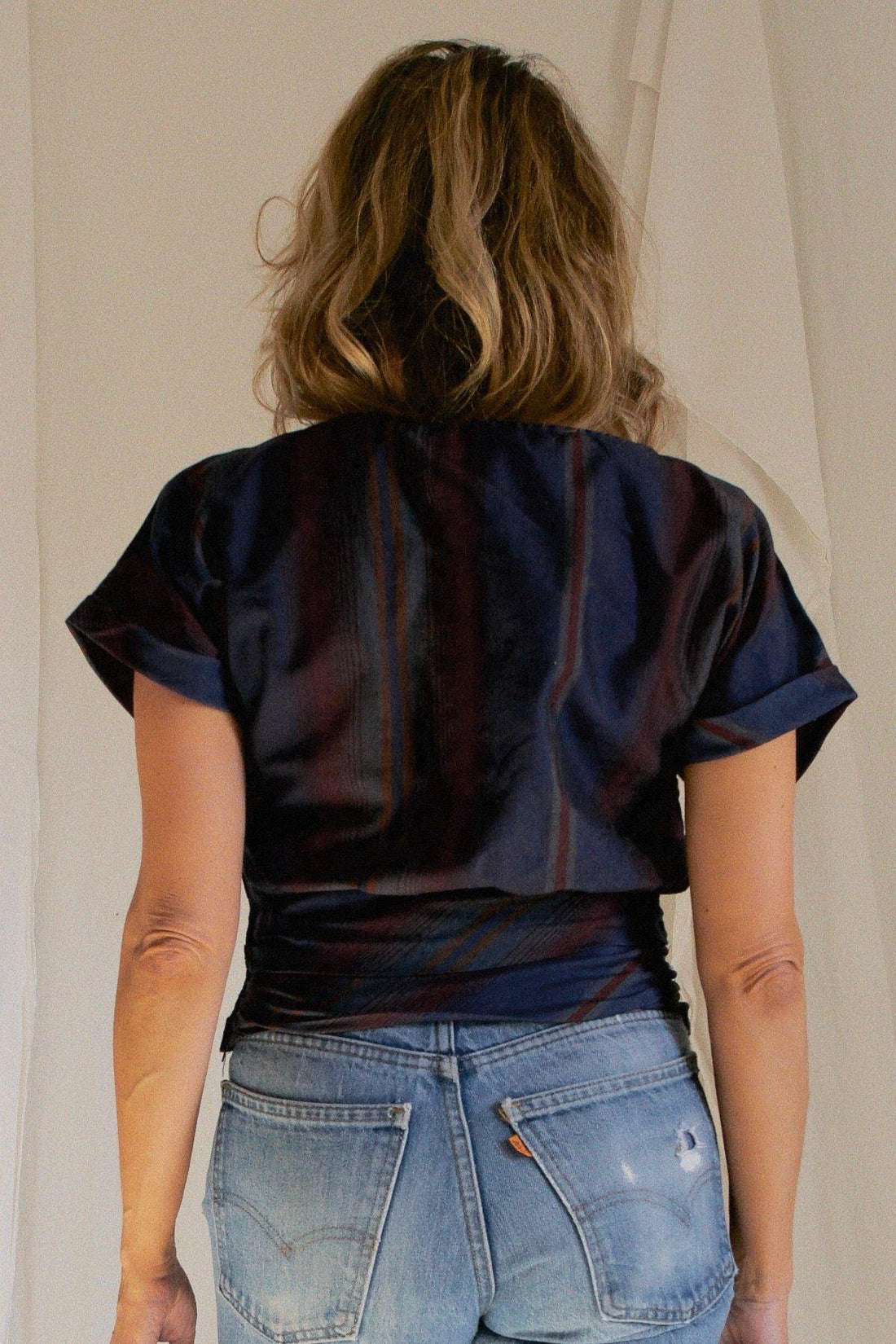 Vintage Subtle Stripe Crop Top-closiTherapi | vinTage
