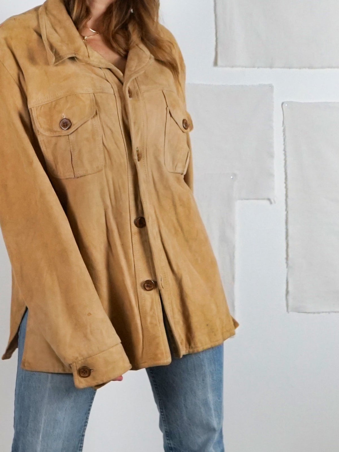 Vintage Suede Chamois Shirt Jacket-closiTherapi | vinTage