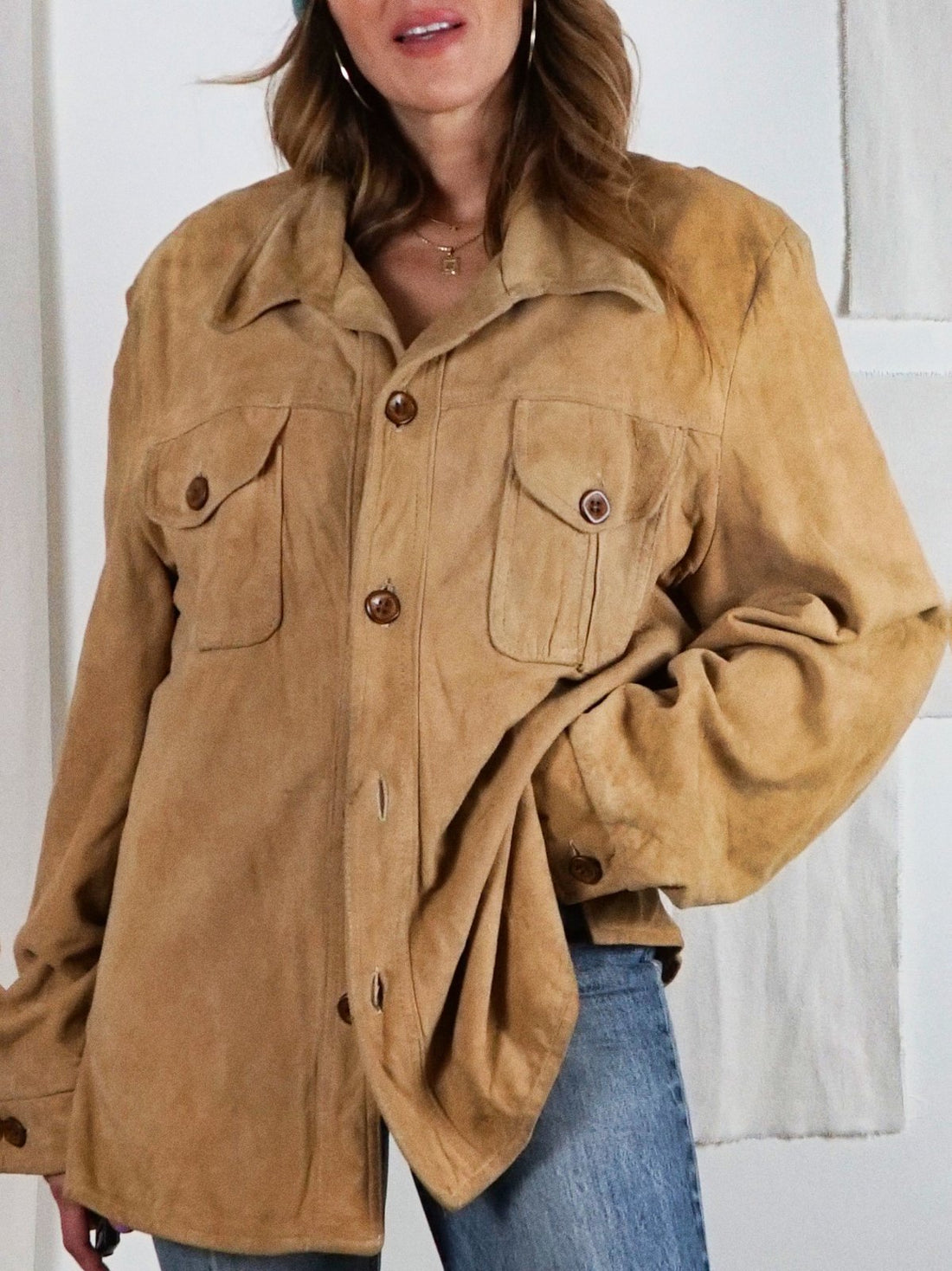 Vintage Suede Chamois Shirt Jacket-closiTherapi | vinTage