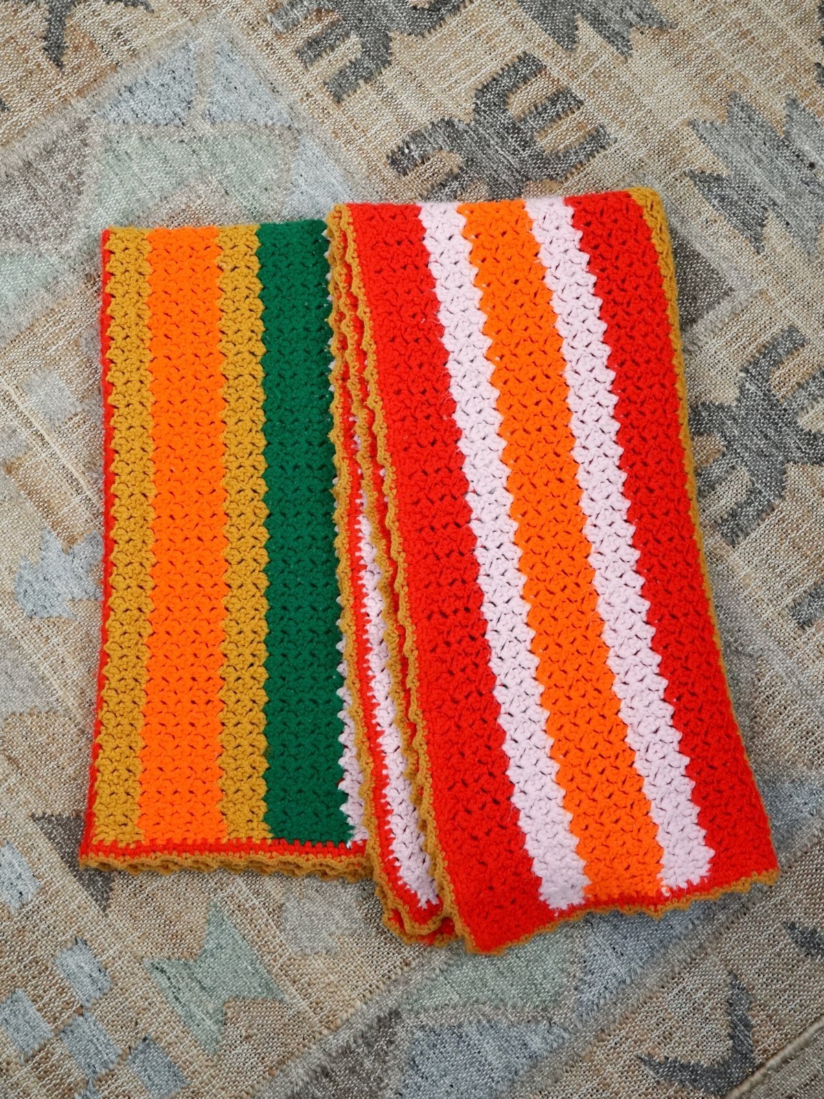 Vintage Sunset Fiesta Stripe Blanket-closiTherapi | vinTage