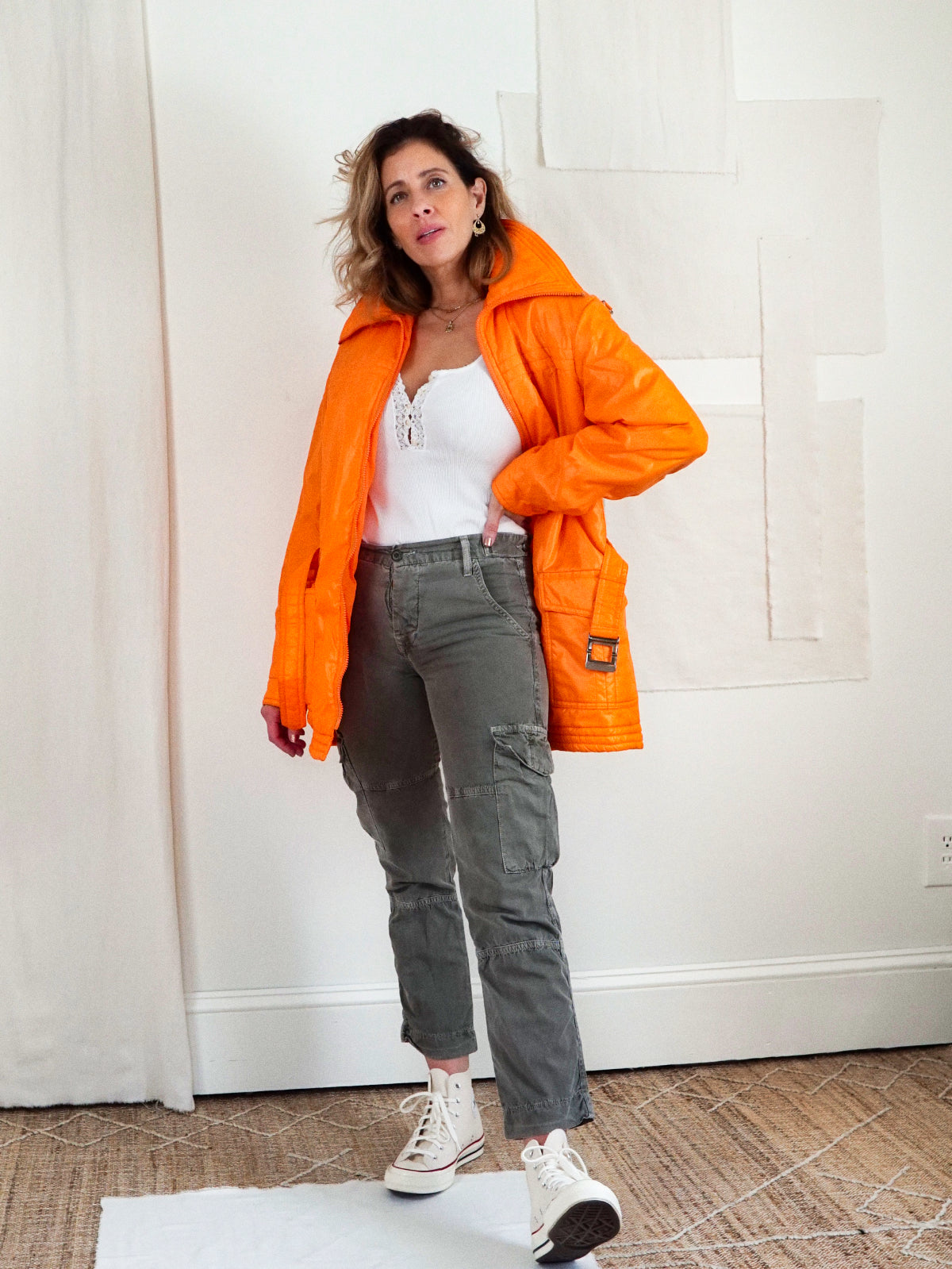 Vintage Sunset Orange Jacket-closiTherapi | vinTage