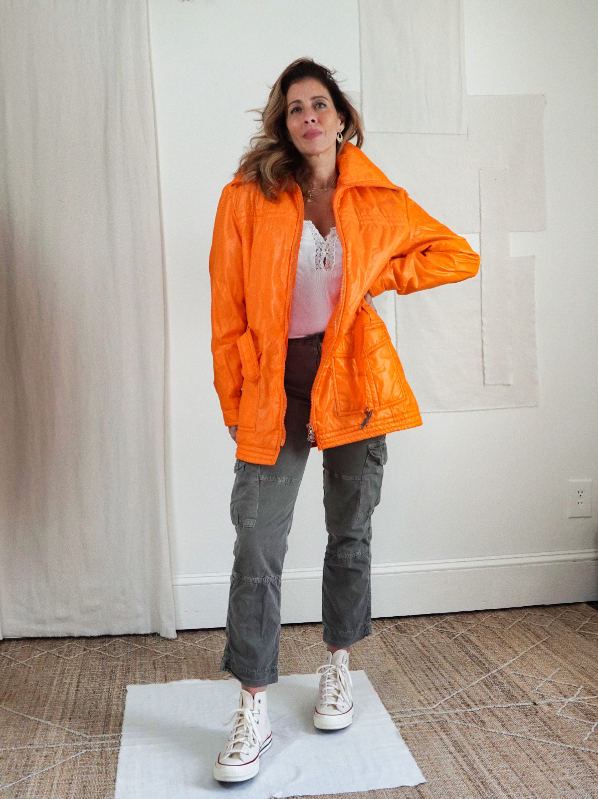 Vintage Sunset Orange Jacket-closiTherapi | vinTage