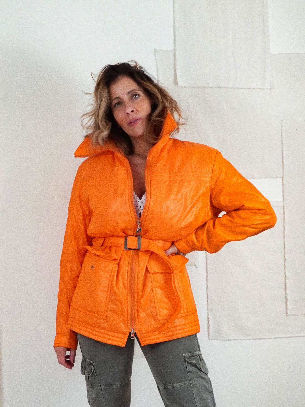 Vintage Sunset Orange Jacket-closiTherapi | vinTage