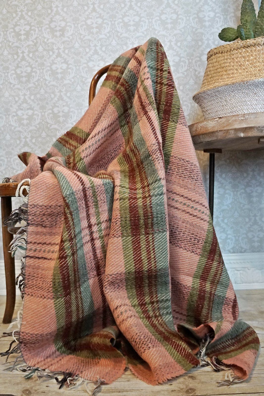 Vintage Tartan Wool Stadium Blanket-closiTherapi | vinTage