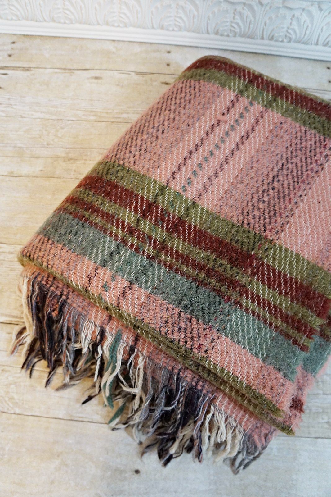 Vintage Tartan Wool Stadium Blanket-closiTherapi | vinTage