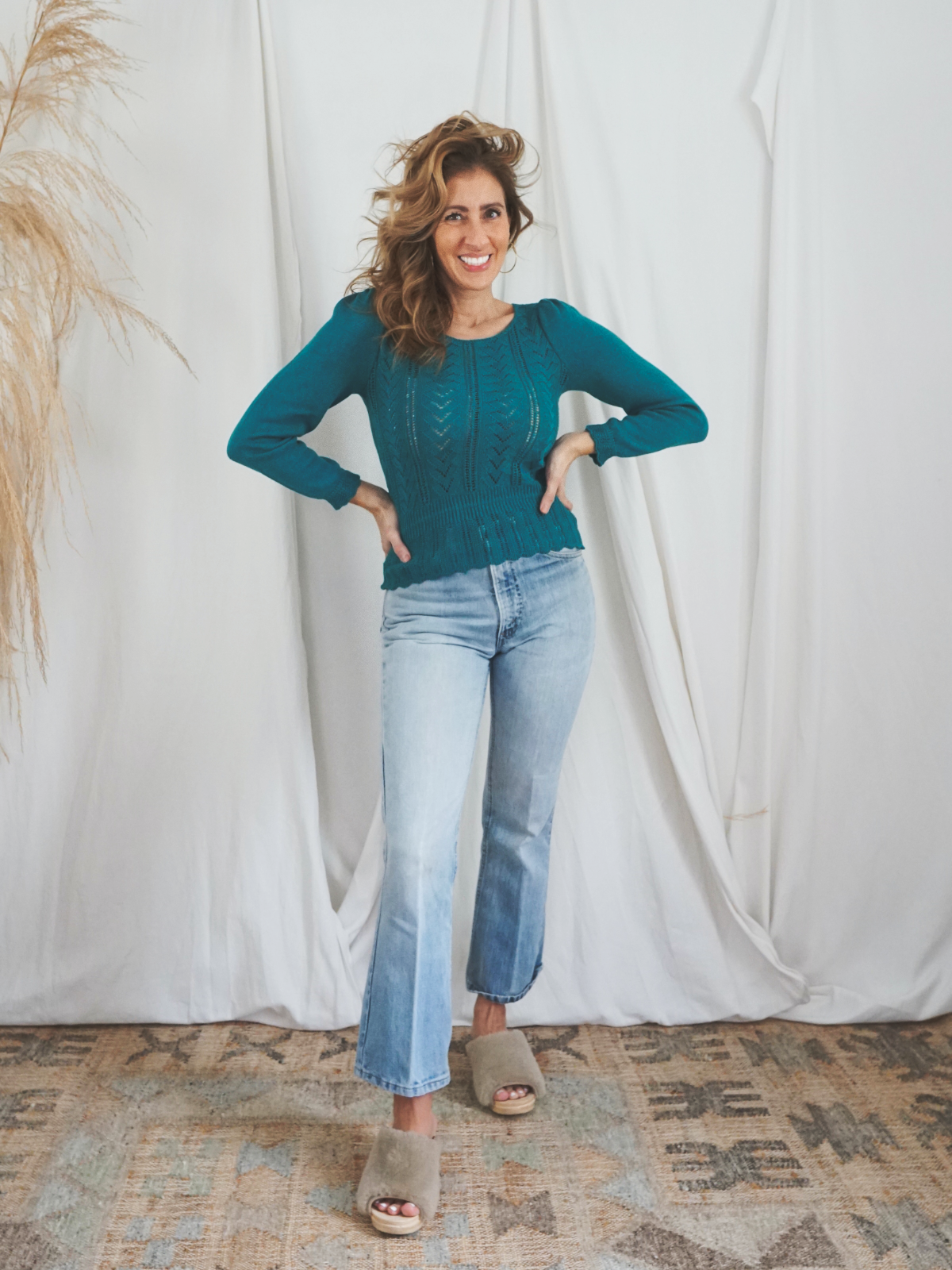 Vintage Teal Crochet Knit-closiTherapi | vinTage