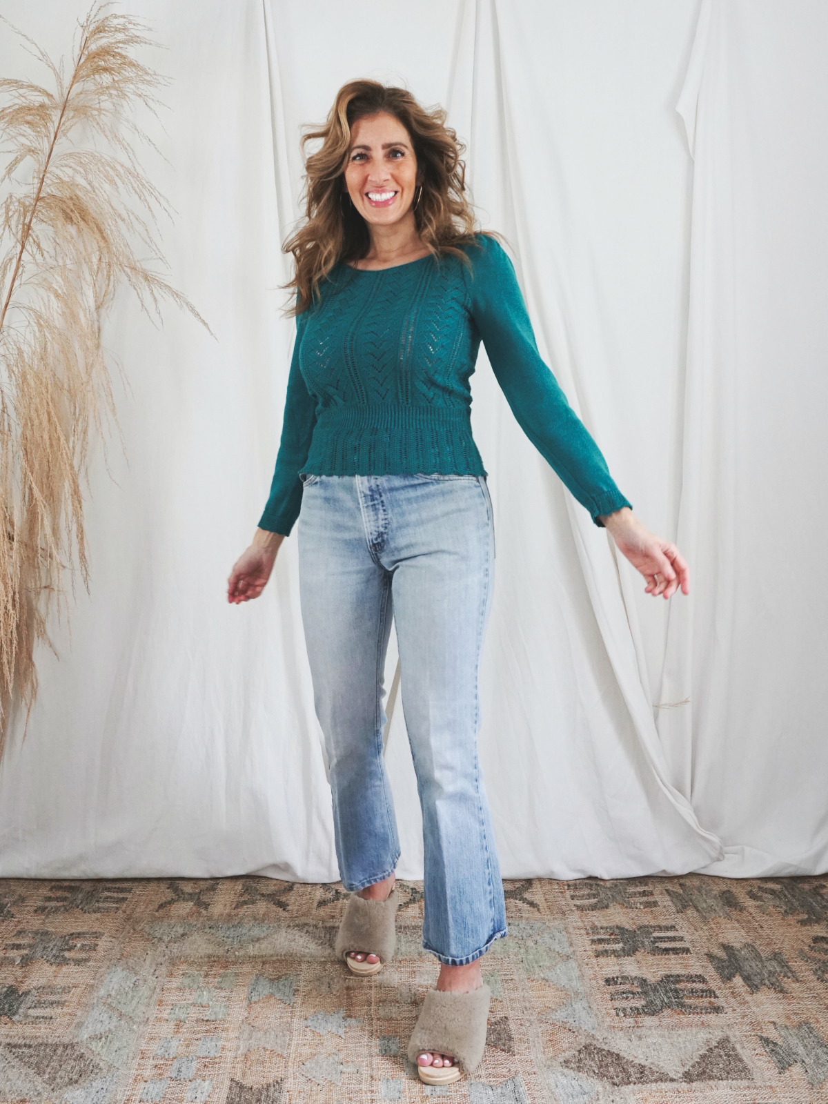 Vintage Teal Crochet Knit-closiTherapi | vinTage