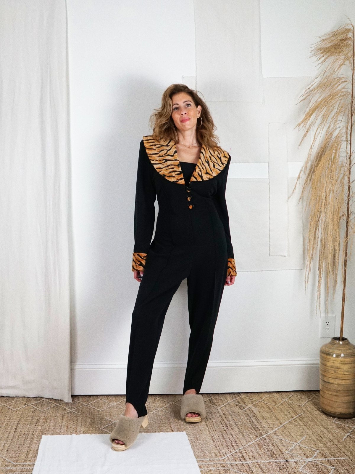Vintage Tiger Ribbed Jumpsuit-closiTherapi | vinTage
