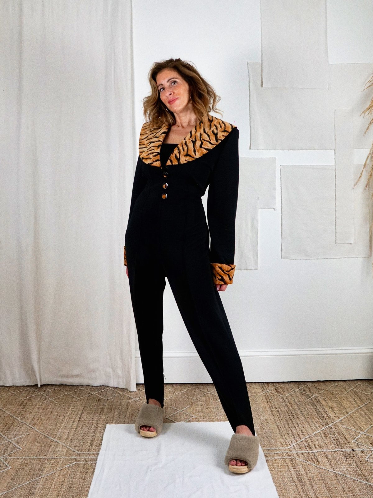 Vintage Tiger Ribbed Jumpsuit-closiTherapi | vinTage