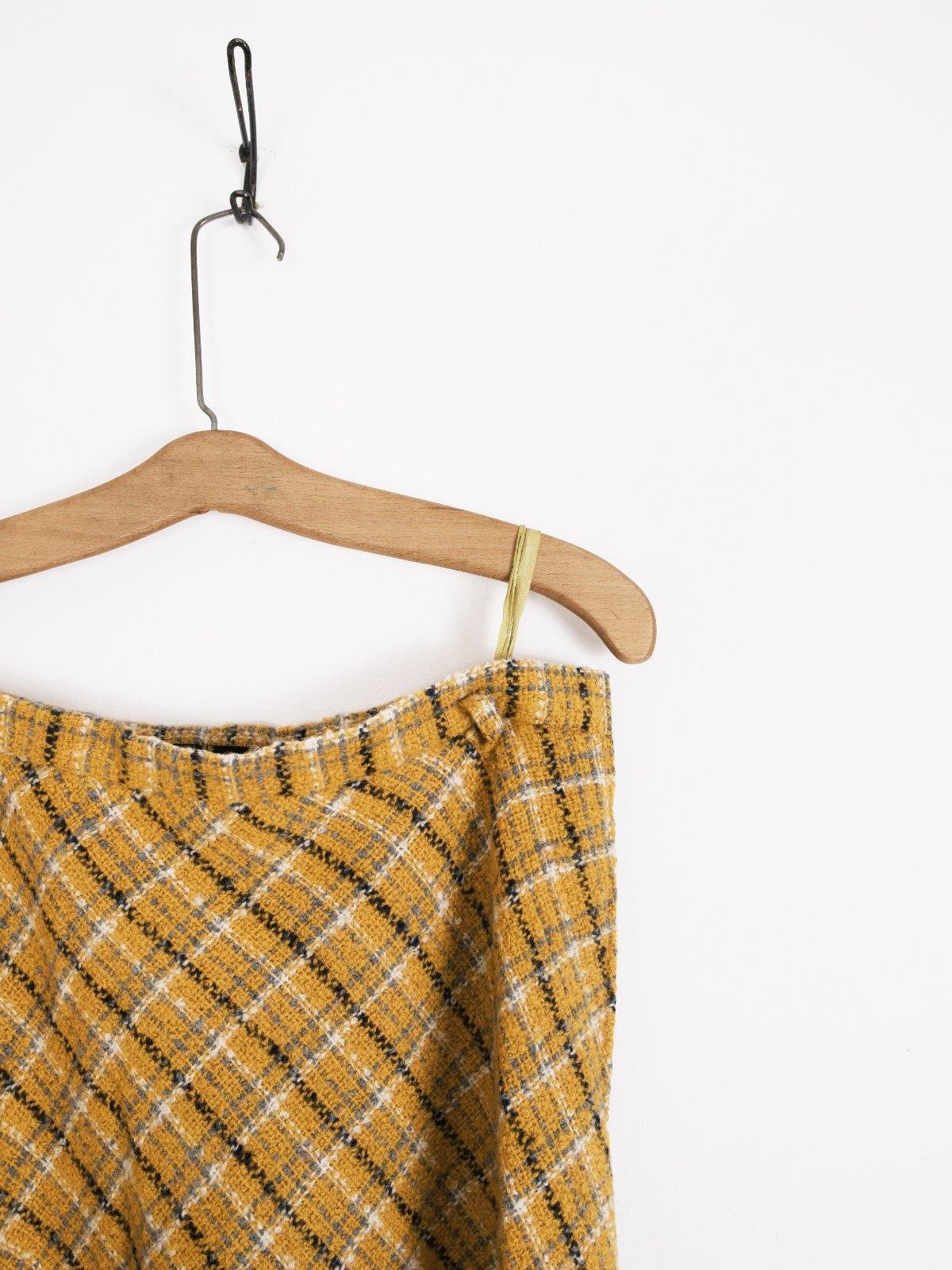 Vintage Tumeric Plaid Boucle Skirt-closiTherapi | vinTage