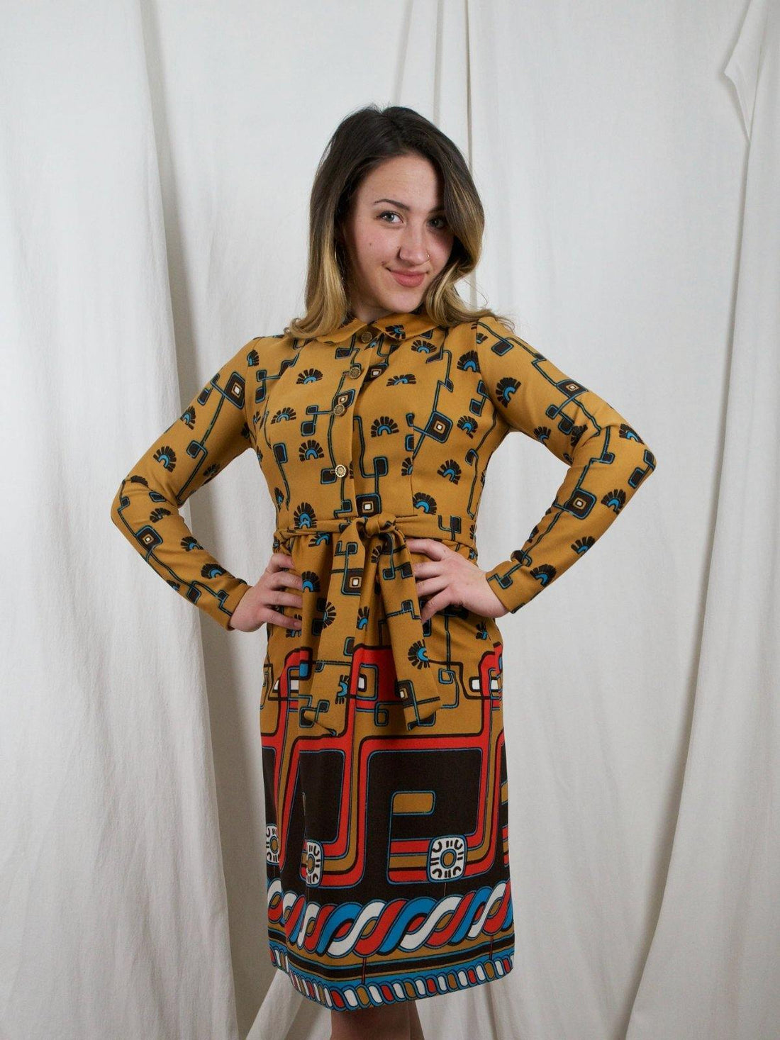 Vintage Urban Cityscape Dress-closiTherapi | vinTage
