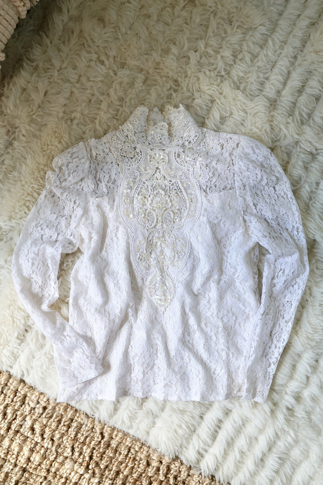 Vintage Victorian Jessica McClintock Lace Top-closiTherapi | vinTage