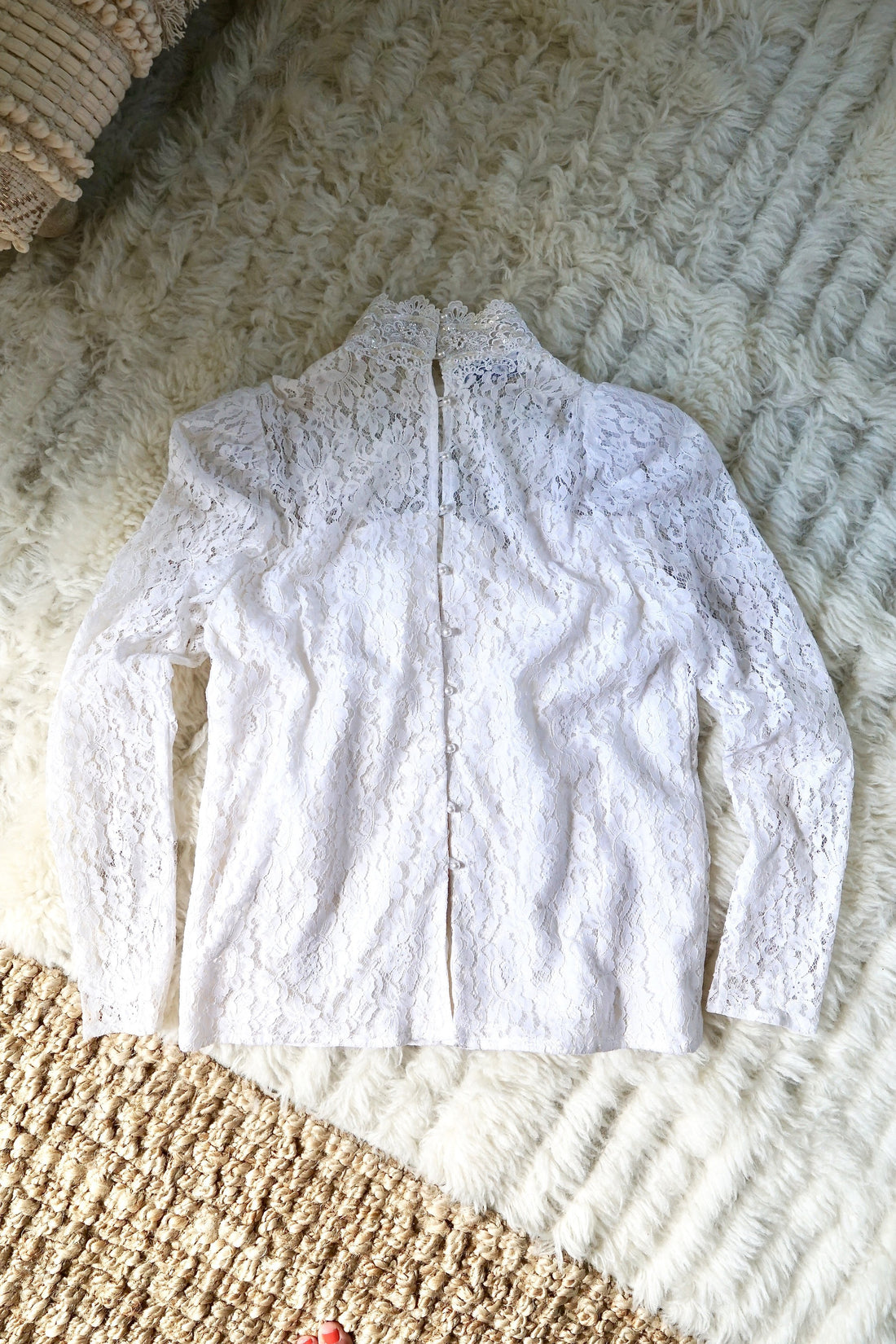 Vintage Victorian Jessica McClintock Lace Top-closiTherapi | vinTage