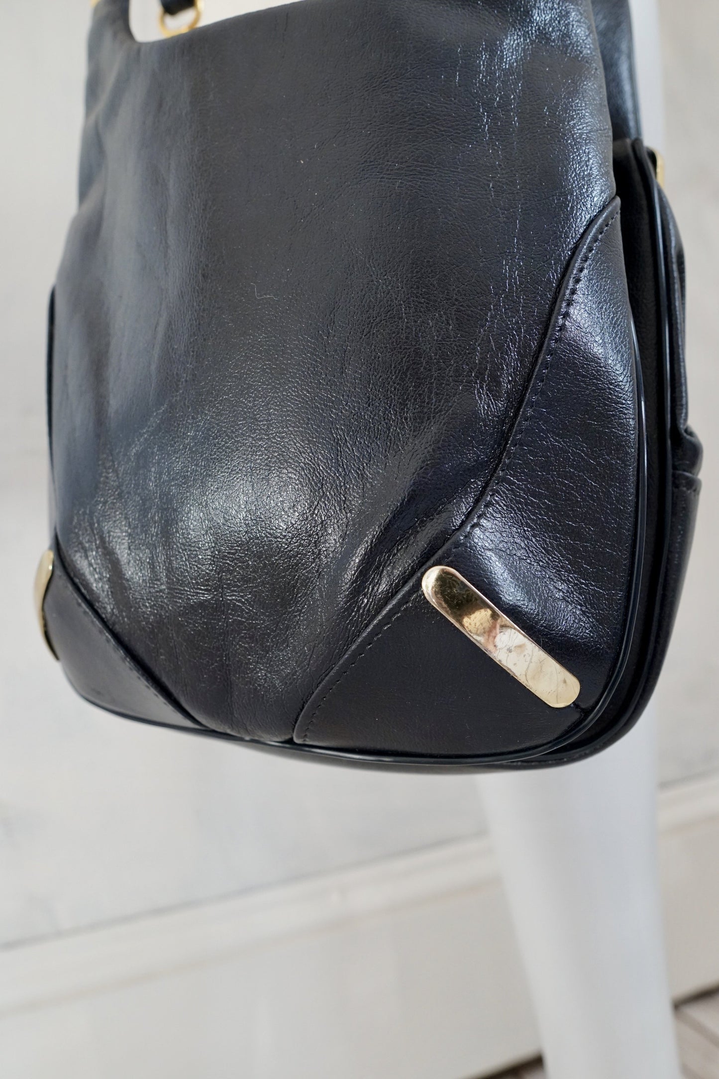 Vintage Vinyl Navy Bag-closiTherapi | vinTage