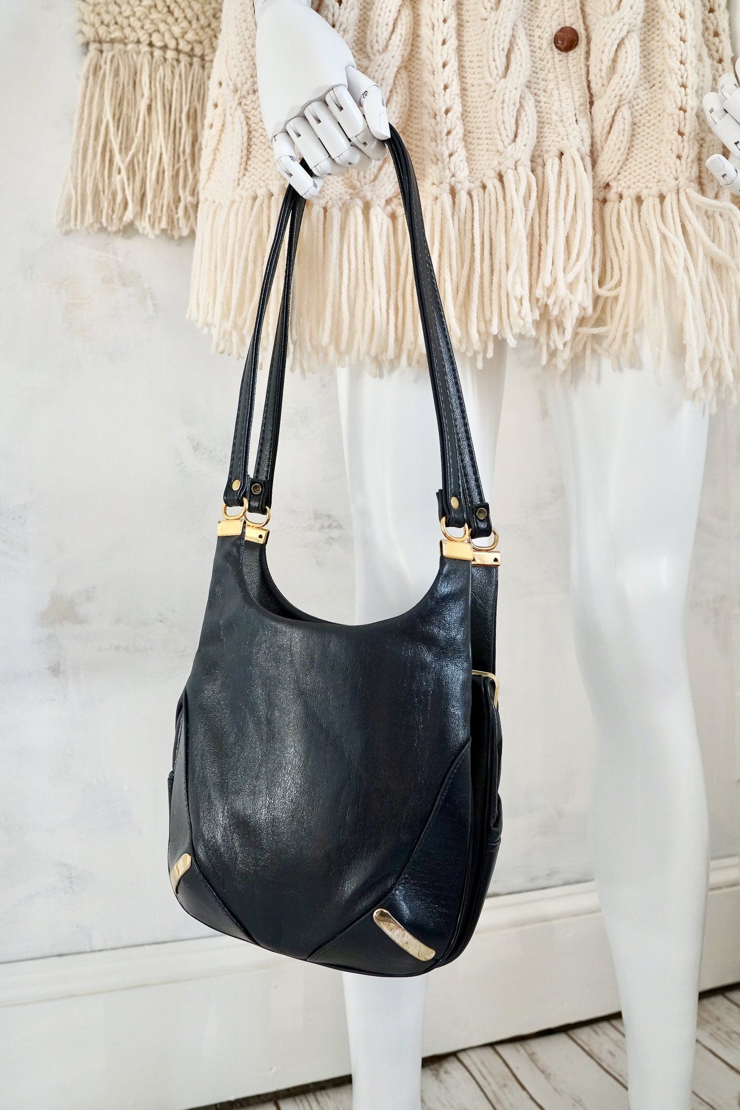 Vintage Vinyl Navy Bag-closiTherapi | vinTage