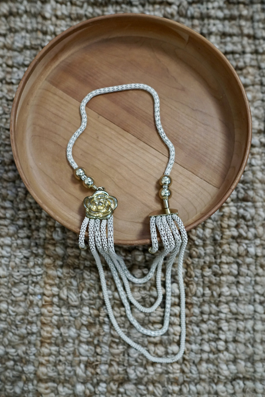 Vintage White Multi Strand Floral Necklace-closiTherapi | vinTage