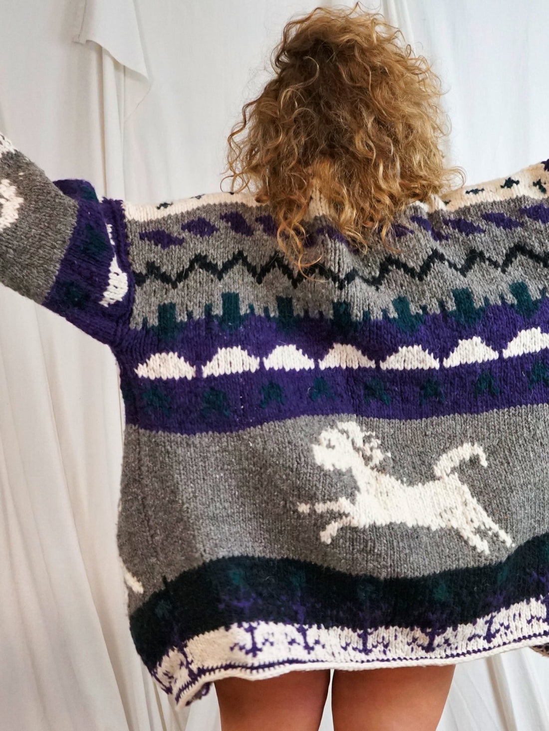 Vintage Wild Horses Wool Sweater-closiTherapi | vinTage