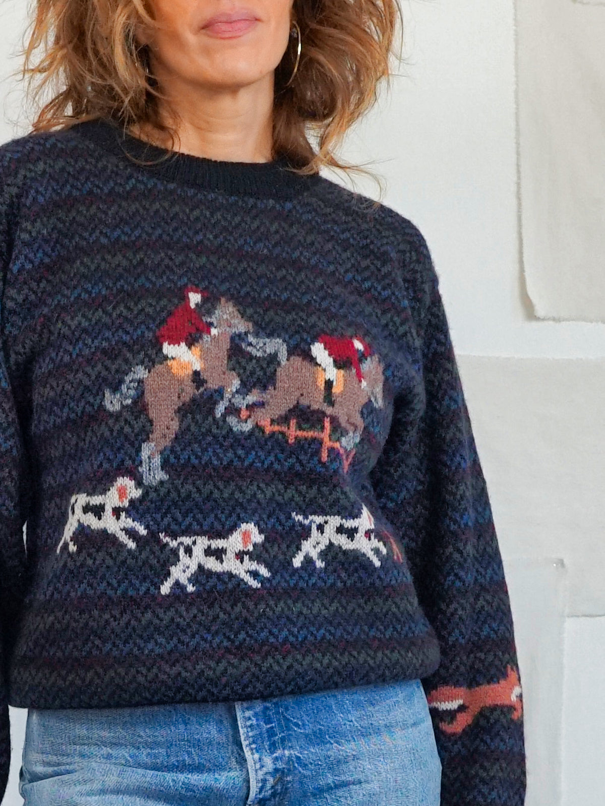Vintage Woolrich Horse Motif Hunting Sweater therapi