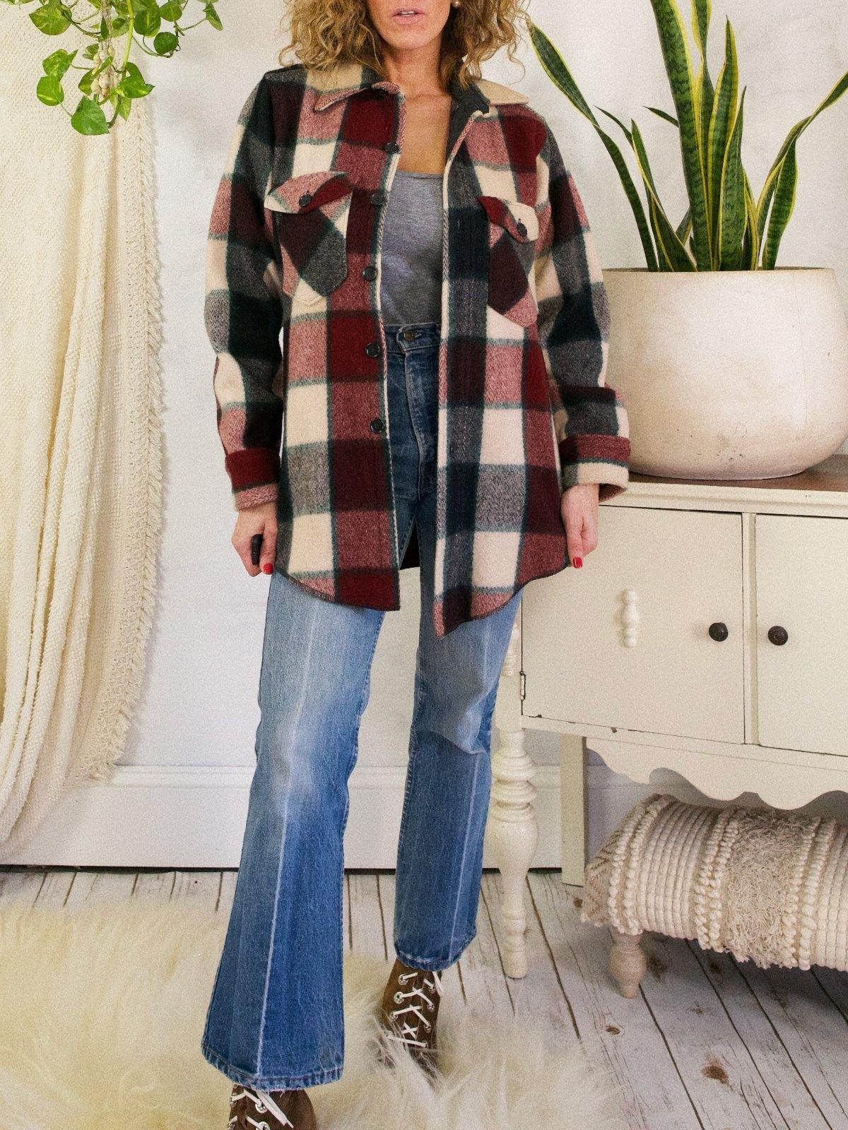 Vintage Woolrich Plaid Shirt Jacket-closiTherapi | vinTage