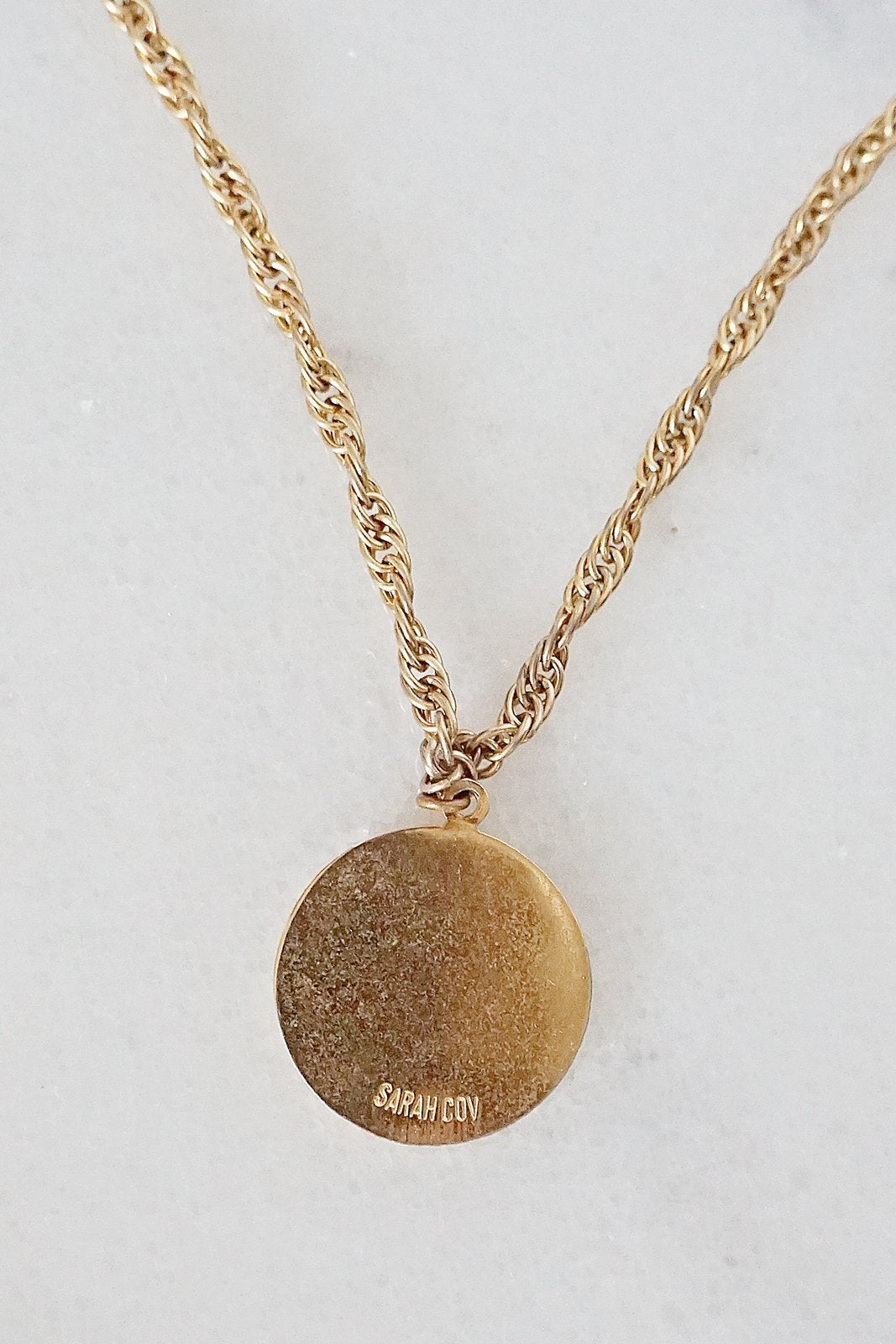 Vintage Zodiac Aries Disc Necklace-closiTherapi | vinTage