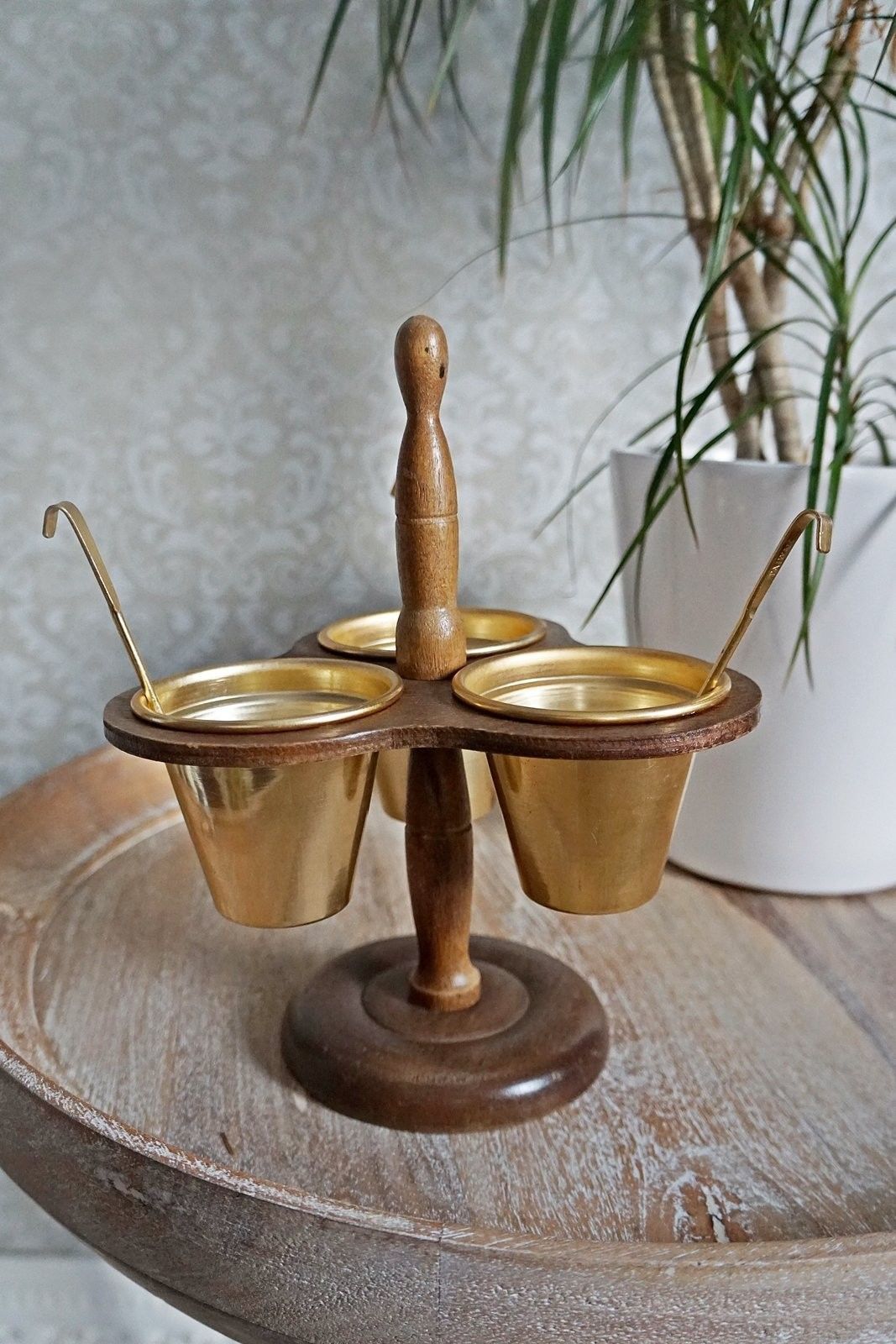 Wood Condiment Caddy Server-closiTherapi | vinTage