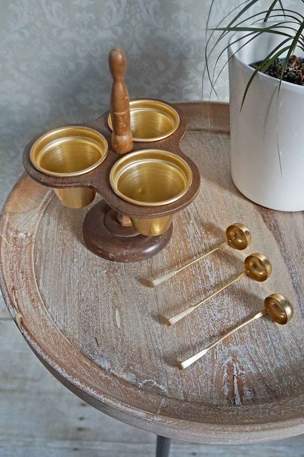 Wood Condiment Caddy Server-closiTherapi | vinTage